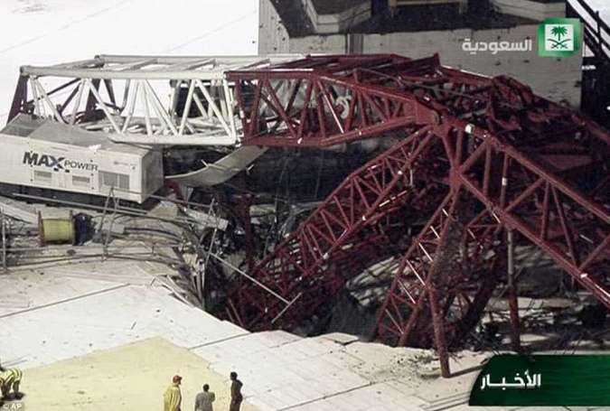 Crane jatuh, Makkah, 2015 (Daily Mail)