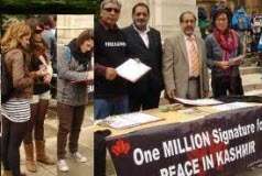 مسئلہ کشمیر پر دستخطی مہم، ہالینڈ کے شہر دی ہیگ میں کیمپ لگایا گیا