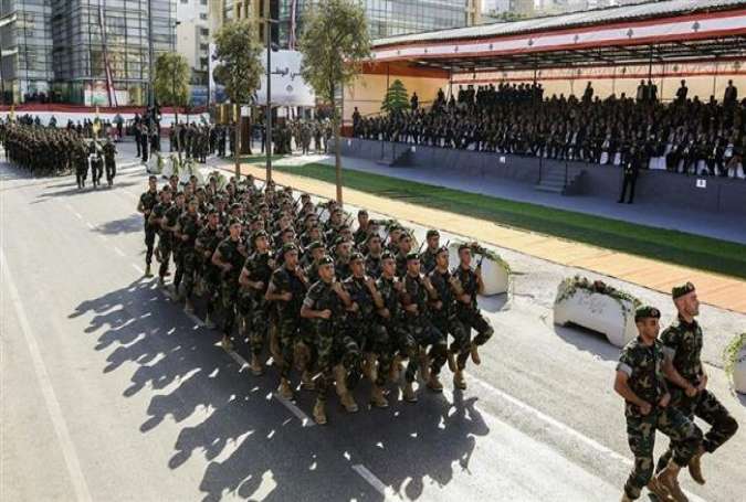 Lebanese army commandos march in a military parade during an official ceremony commemorating the country’s 73rd Independence Day in Beirut, November 22, 2016. (Photo by AFP)
