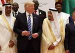 This file photo shows US President Donald Trump (C) posing for a photo with Arab leaders during a summit in Riyadh.