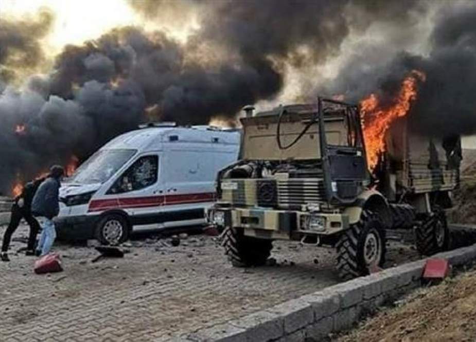 Clashes between Kurdish protesters and Turkish troops in a Turkish military camp near Dohuk in Iraq’s semi-autonomous Kurdish region.jpg