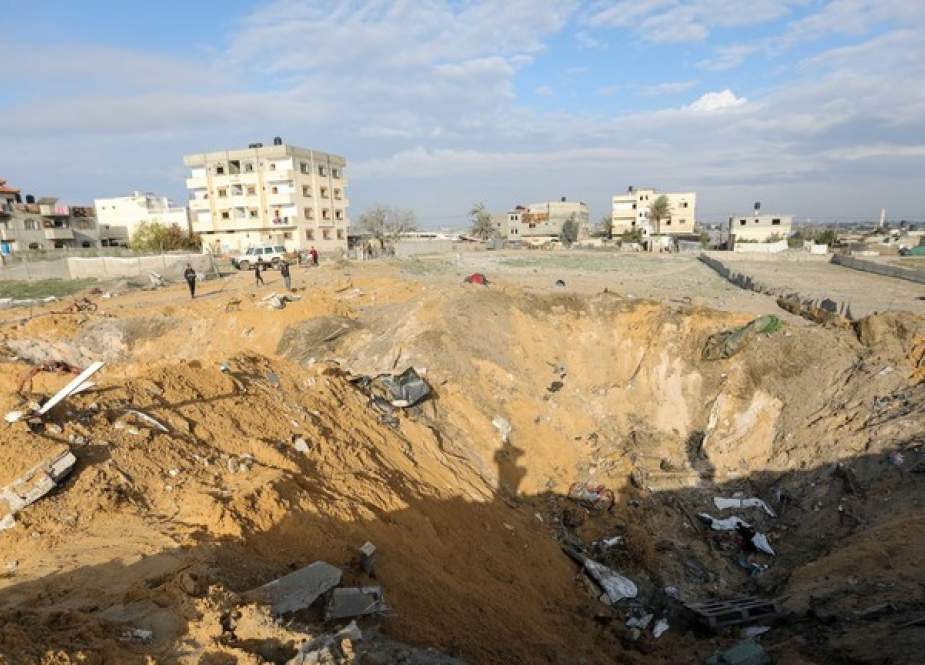 Aftermath of an Israeli airstrike in Rafah