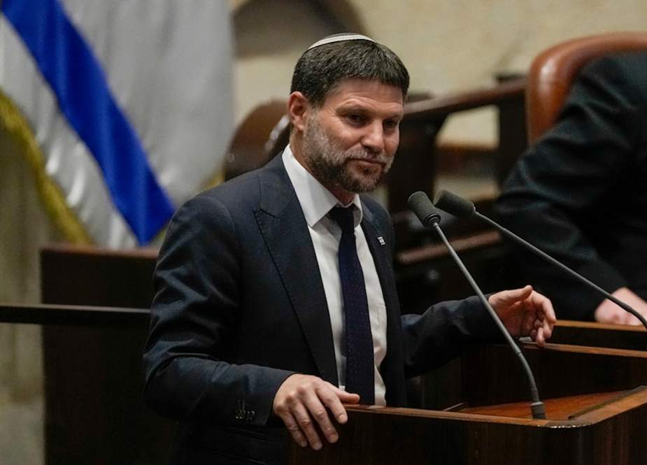 Bezalel Smotrich Israeli occupation Finance Minister speaks at the Knesset
