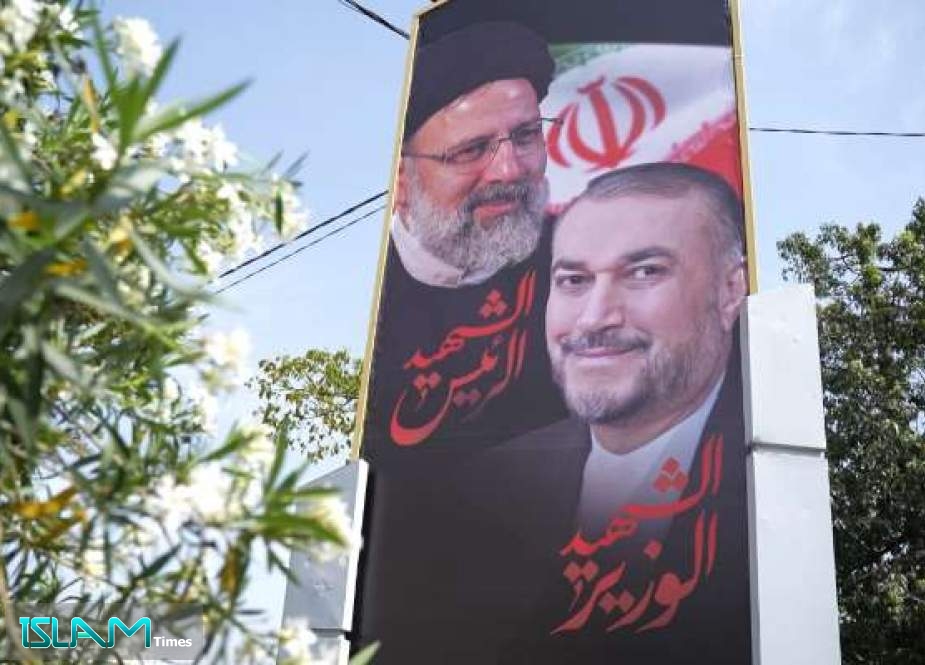 حزب الله رفع لافتات وجداريات لرئيسي وعبداللهيان في مختلف المناطق
