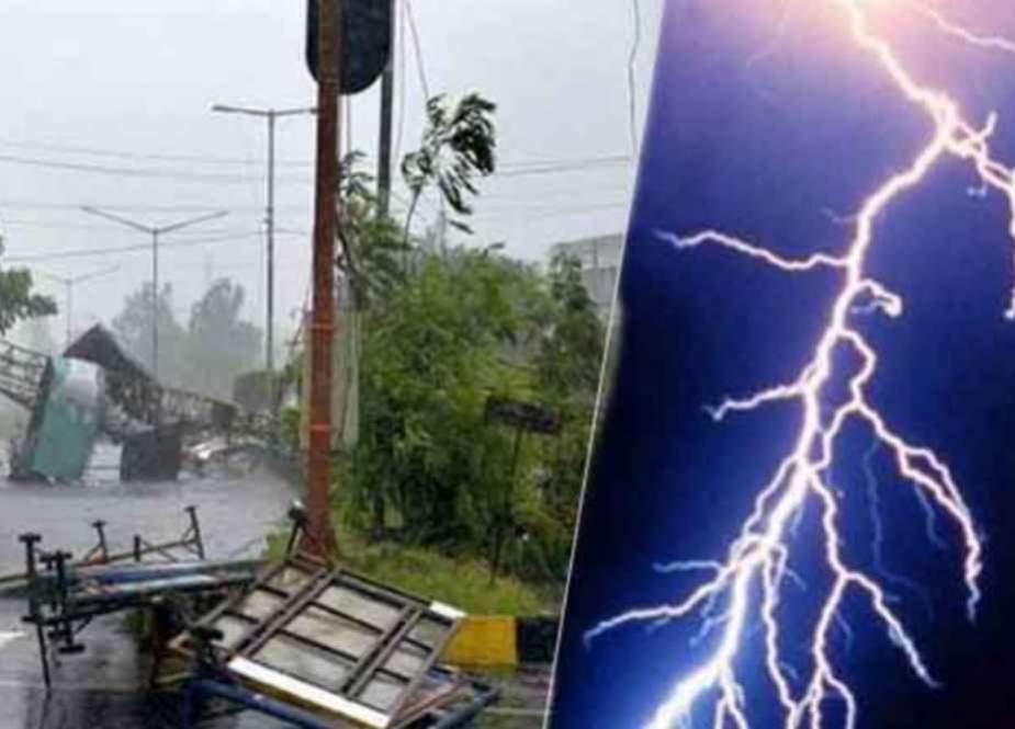 گزشتہ شب آندھی، طوفان اور آسمانی بجلی گرنے سے 6 افراد کے جاں بحق ہونے کی تصدیق