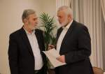 Hamas Political Bureau chief Ismail Haniyeh and PIJ Secretary General Ziad al-Nakhalah