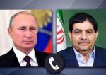 Interim Iranian President Mohammad Mokhber and Russian President Vladimir Putin