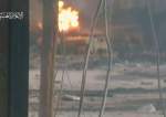 Israeli tank getting hit with an al-Qassam Brigades anti-tank round somewhere in Gaza
