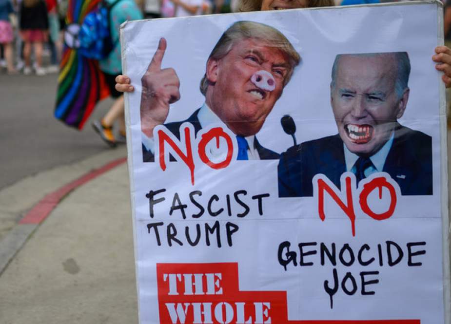 An anti-Trump, anti-Biden poster, West Hollywood, California