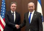 US Secretary of State Antony Blinken shakes hand with Israeli Prime Minister Benjamin Netanyahu in West Jerusalem
