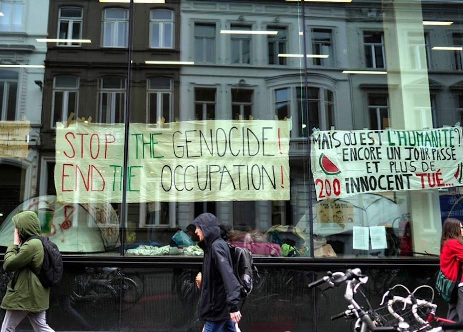 Pro-Palestinian students and activists at Ghent University