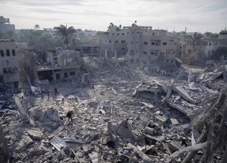 Palestinian destraction bulidings by Israeli bombardment