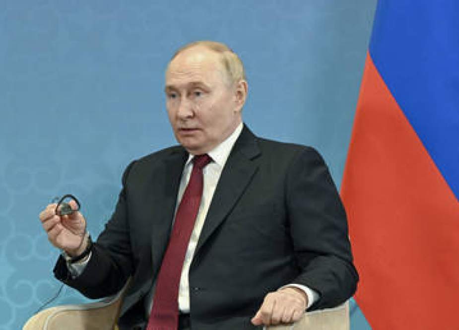 Russian President Vladimir Putin speaks at the Shanghai Cooperation Organization Summit in Astana, Kazakhstan