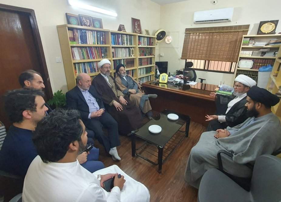 علامہ ڈاکٹر شبیر حسن میثمی سے ایران سے آئے ہوئے وفد کی ملاقات