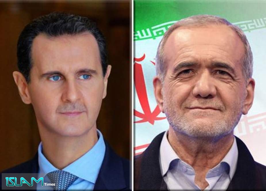 الرئيس بشار الأسد يهنئ الرئيس الإيراني المنتخب مسعود بزشكيان