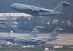 US Air Force transport plane takes off from the US airbase in Ramstein, Germany
