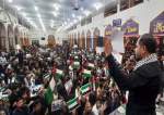 اسرائیلی بربریت کے خلاف مجلس عزا کے دوران احتجاج
